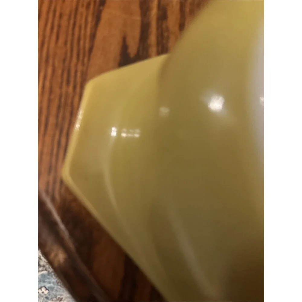 PYREX 043 1.5 Qt Golden Garland casserole w/ teak-handled warmer & lid EUC